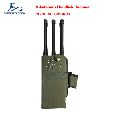 6 Bands Signal Jammer mit 30m Radius und 54W Ausgangsleistung für Bluetooth GPS und WiFi Blockierung