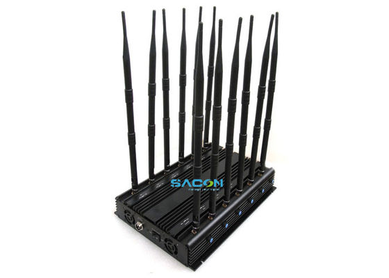 30W Ausgangsleistung 12 Kanäle Wireless Signal Jammer mit Autoadapter Design für Gefängnis Handy Blockierung