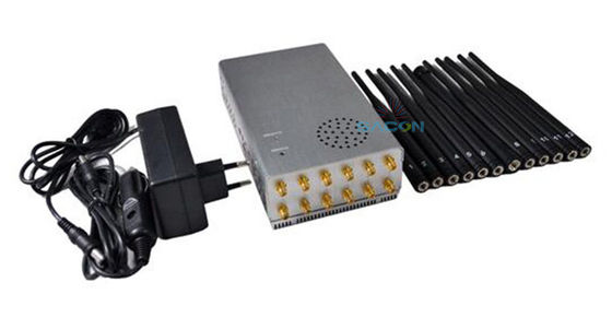 Portable Signal Jammer mit 12 Kanälen 10000mAh Batterie und 2-20m Schutzradius für GPS WiFi und 4G