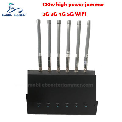 180W 6 Kanäle Desktop Signal Jammer mit 20-150m Störradius für 2G 3G 4G 5G GSM CDMA Blockierung